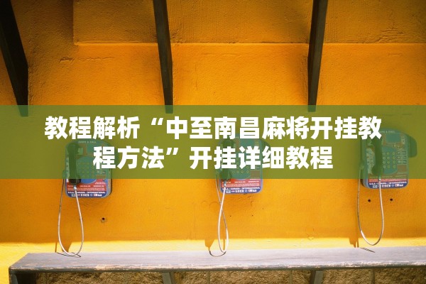 教程解析“中至南昌麻将开挂教程方法	”开挂详细教程