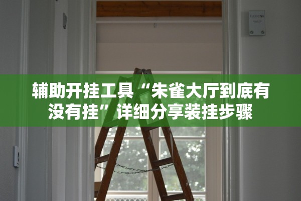 辅助开挂工具“朱雀大厅到底有没有挂”详细分享装挂步骤