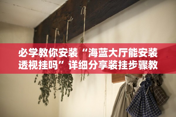 必学教你安装“海蓝大厅能安装透视挂吗”详细分享装挂步骤教程