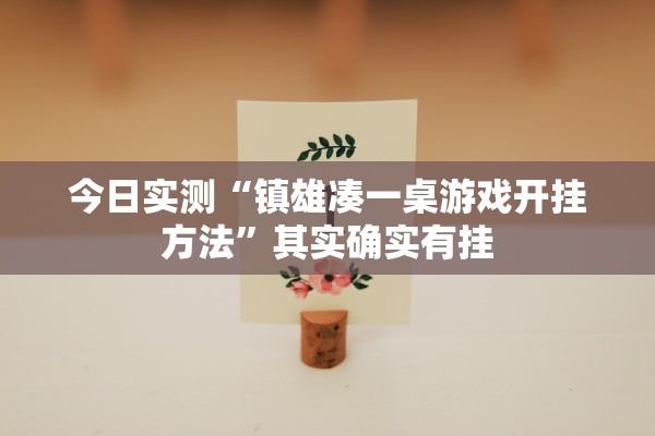今日实测“镇雄凑一桌游戏开挂方法”其实确实有挂