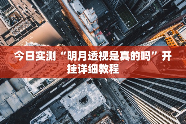 今日实测“明月透视是真的吗”开挂详细教程