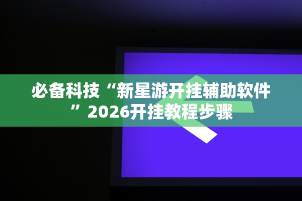必备科技“新星游开挂辅助软件”2026开挂教程步骤