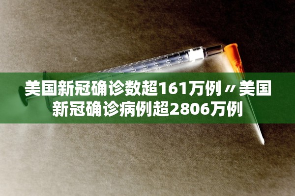 美国新冠确诊数超161万例〃美国新冠确诊病例超2806万例