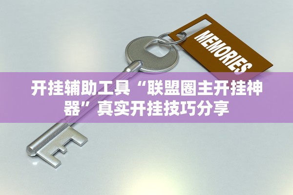 开挂辅助工具“联盟圈主开挂神器”真实开挂技巧分享