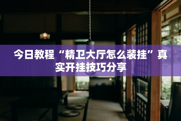 今日教程“精卫大厅怎么装挂”真实开挂技巧分享