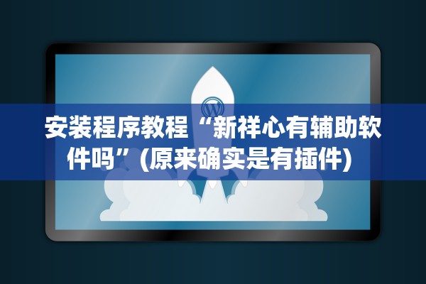 安装程序教程“新祥心有辅助软件吗”(原来确实是有插件) 