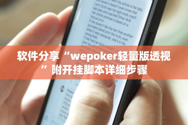 软件分享“wepoker轻量版透视	”附开挂脚本详细步骤