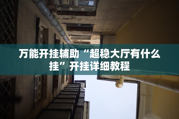 万能开挂辅助“超稳大厅有什么挂	”开挂详细教程
