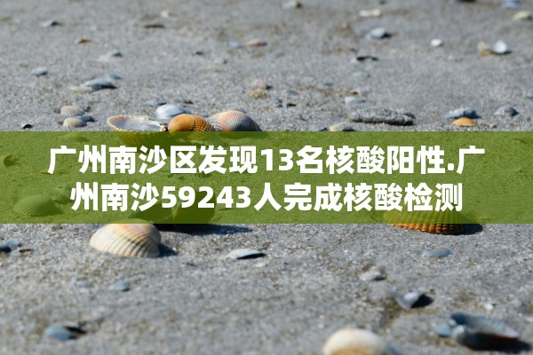 广州南沙区发现13名核酸阳性.广州南沙59243人完成核酸检测