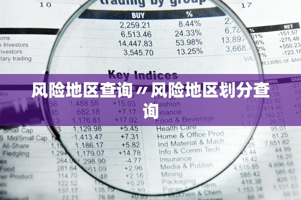 风险地区查询〃风险地区划分查询