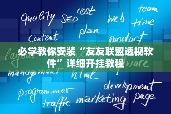 必学教你安装“友友联盟透视软件	”详细开挂教程