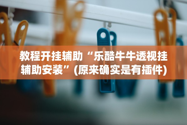 教程开挂辅助“乐酷牛牛透视挂辅助安装”(原来确实是有插件)