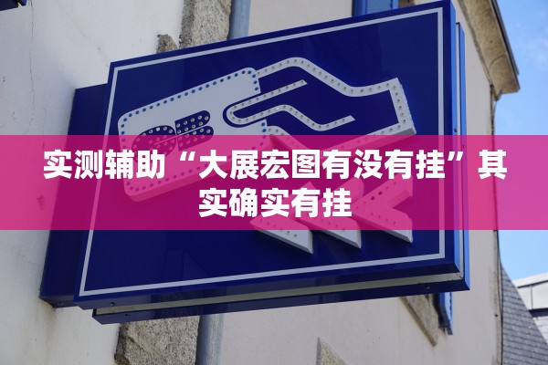 实测辅助“大展宏图有没有挂”其实确实有挂