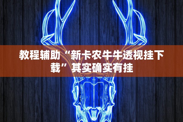 教程辅助“新卡农牛牛透视挂下载	”其实确实有挂