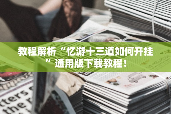 教程解析“忆游十三道如何开挂	”通用版下载教程！