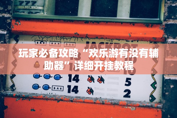 玩家必备攻略“欢乐游有没有辅助器”详细开挂教程
