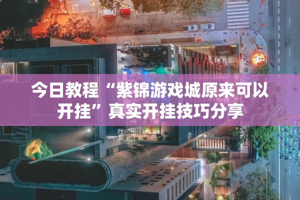 今日教程“紫锦游戏城原来可以开挂”真实开挂技巧分享