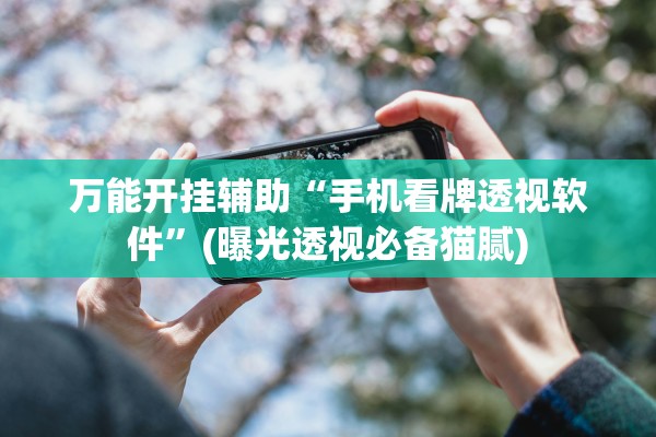 万能开挂辅助“手机看牌透视软件	”(曝光透视必备猫腻)
