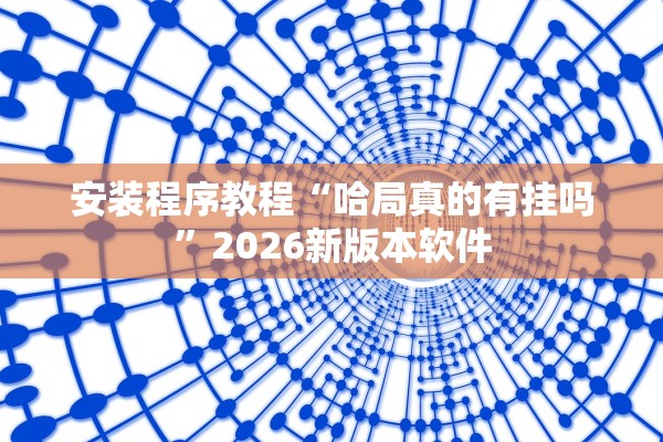 安装程序教程“哈局真的有挂吗”2026新版本软件
