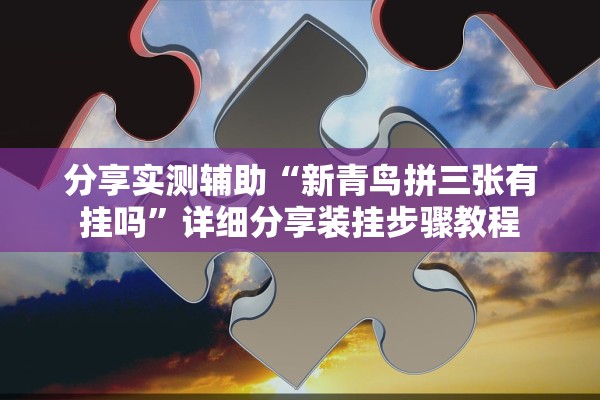 分享实测辅助“新青鸟拼三张有挂吗	”详细分享装挂步骤教程