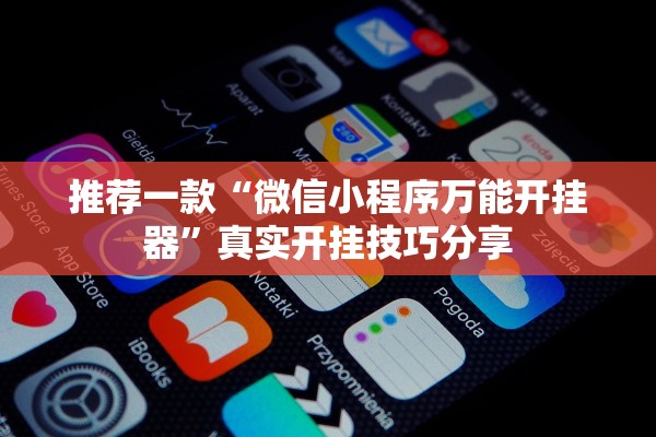 推荐一款“微信小程序万能开挂器	”真实开挂技巧分享