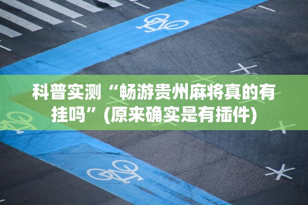 科普实测“畅游贵州麻将真的有挂吗”(原来确实是有插件)