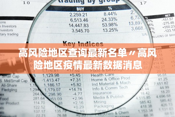高风险地区查询最新名单〃高风险地区疫情最新数据消息 高风险地区查询最新名单〃高风险地区疫情最新数据消息