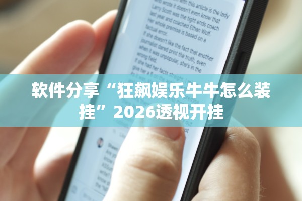 软件分享“狂飙娱乐牛牛怎么装挂	”2026透视开挂