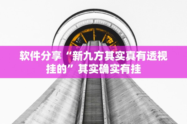 软件分享“新九方其实真有透视挂的	”其实确实有挂