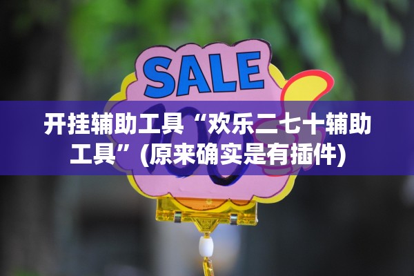 开挂辅助工具“欢乐二七十辅助工具”(原来确实是有插件)
