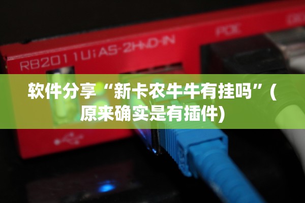 软件分享“新卡农牛牛有挂吗	”(原来确实是有插件)