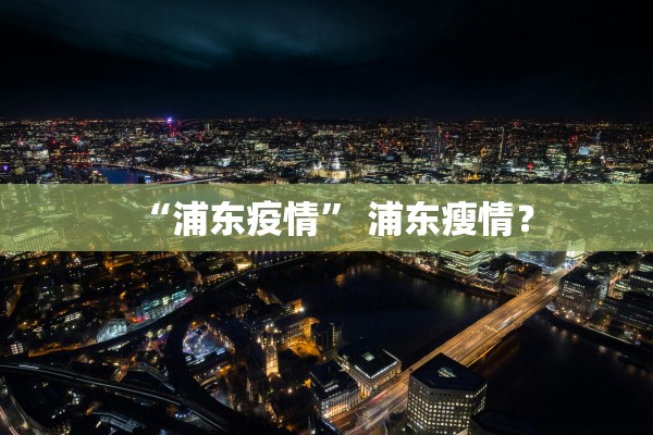 “浦东疫情” 浦东瘦情？