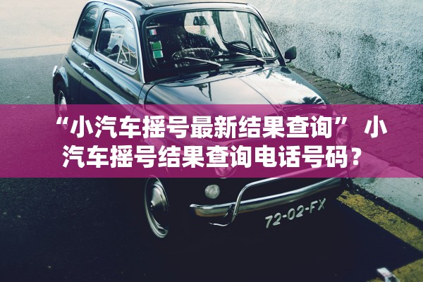 “小汽车摇号最新结果查询” 小汽车摇号结果查询电话号码？