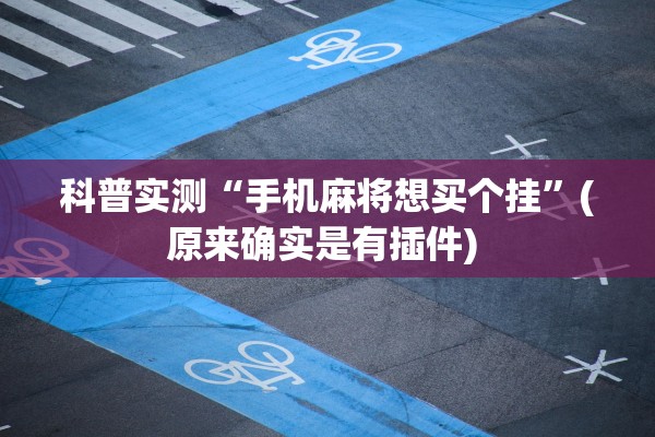 科普实测“手机麻将想买个挂”(原来确实是有插件) 
