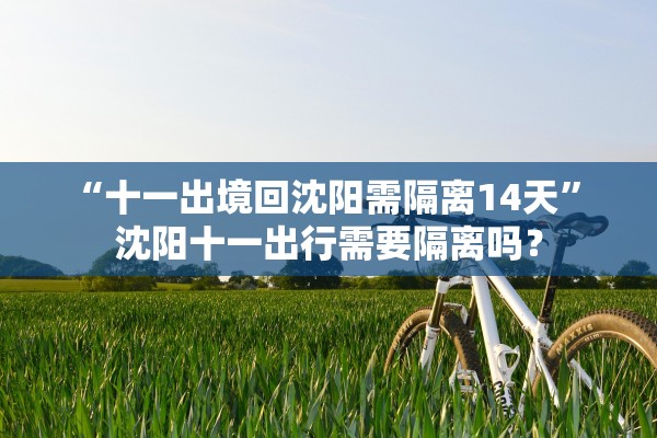 “十一出境回沈阳需隔离14天” 沈阳十一出行需要隔离吗？