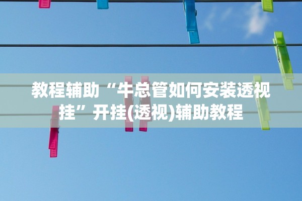 教程辅助“牛总管如何安装透视挂	”开挂(透视)辅助教程