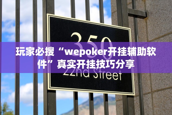 玩家必搜“wepoker开挂辅助软件	”真实开挂技巧分享