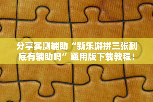 分享实测辅助“新乐游拼三张到底有辅助吗”通用版下载教程！