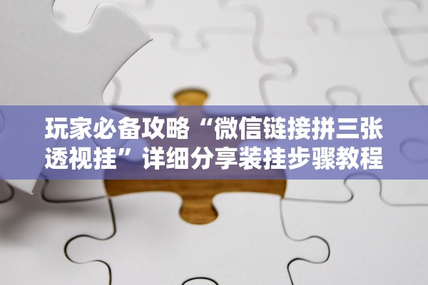 玩家必备攻略“微信链接拼三张透视挂	”详细分享装挂步骤教程