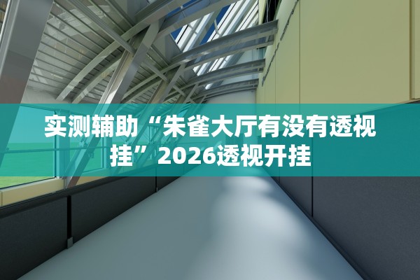 实测辅助“朱雀大厅有没有透视挂”2026透视开挂