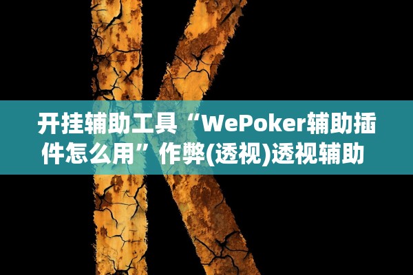 开挂辅助工具“WePoker辅助插件怎么用”作弊(透视)透视辅助 