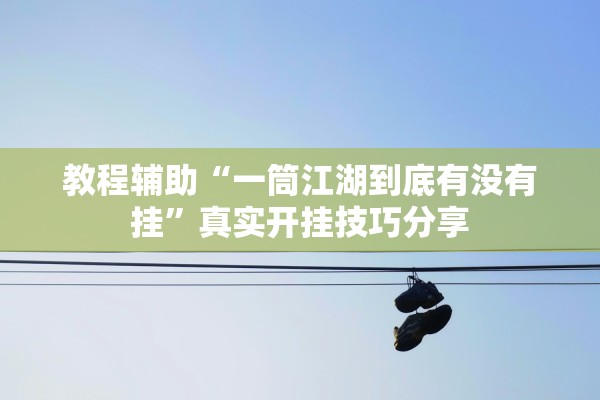 教程辅助“一筒江湖到底有没有挂”真实开挂技巧分享