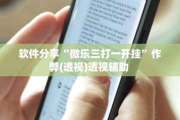 软件分享“微乐三打一开挂”作弊(透视)透视辅助 