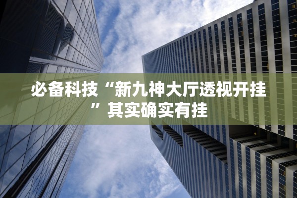 必备科技“新九神大厅透视开挂”其实确实有挂