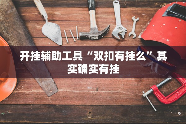 开挂辅助工具“双扣有挂么”其实确实有挂