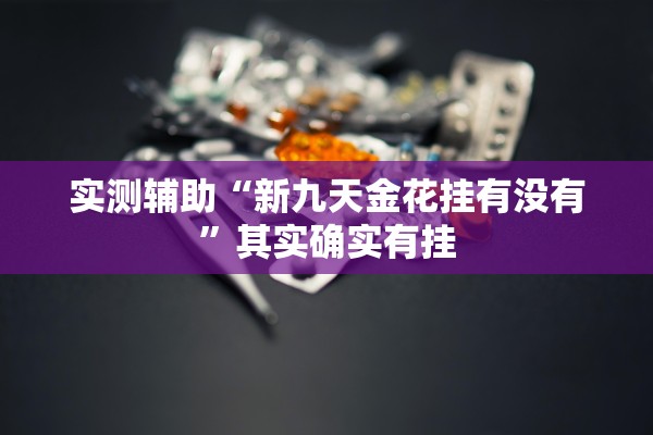 实测辅助“新九天金花挂有没有”其实确实有挂