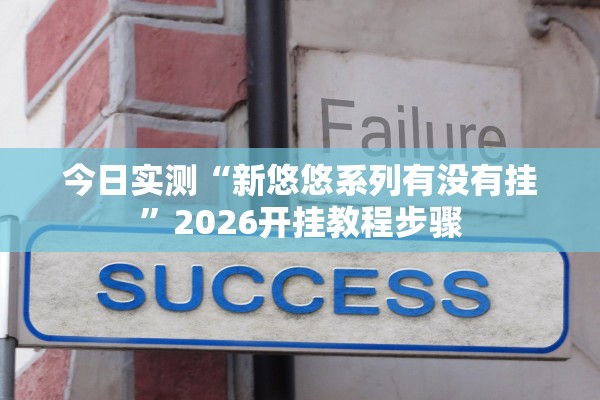 今日实测“新悠悠系列有没有挂”2026开挂教程步骤