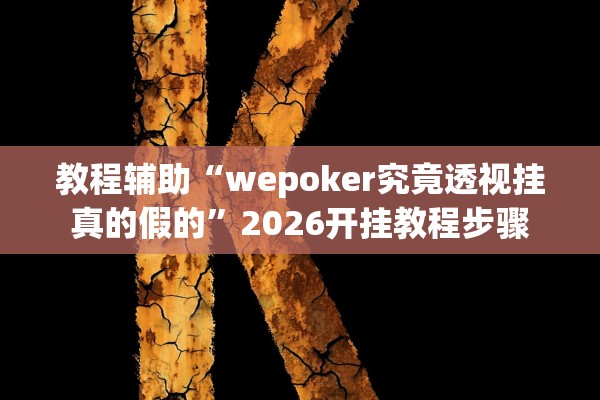 教程辅助“wepoker究竟透视挂真的假的”2026开挂教程步骤