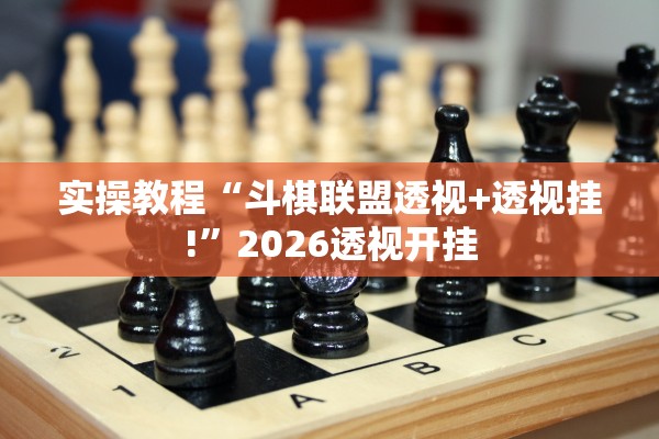 实操教程“斗棋联盟透视+透视挂!”2026透视开挂